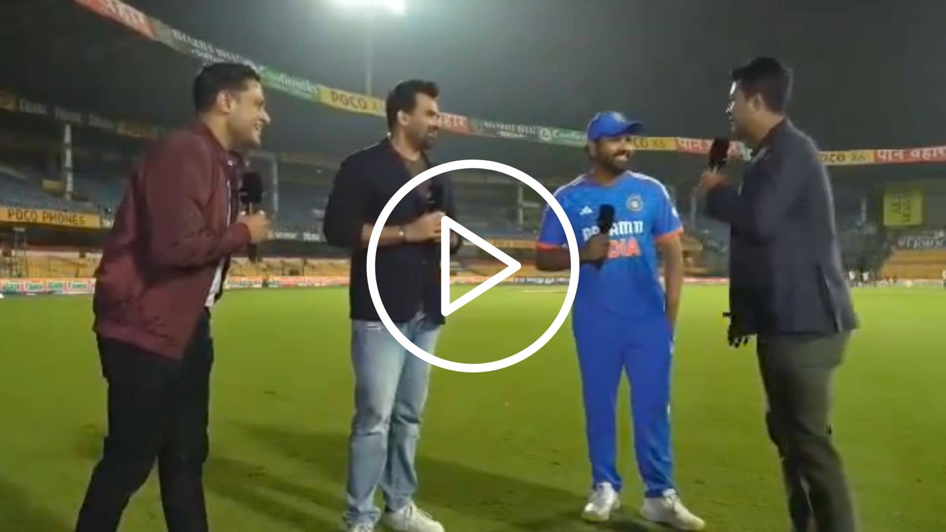 [Watch] Ex-MI Star Turns Amitabh Bachchan's Father; Recites Famous Poem For Rohit Sharma